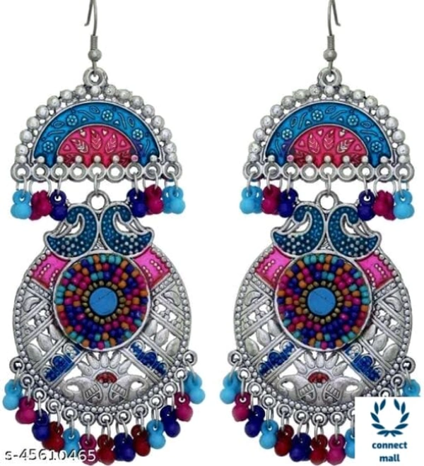 MINAKARI EARRING HIGH QUALITY - Adjustable, Pink, Alloy